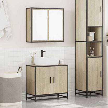 vidaXL Ensemble de meubles de salle de bain 2 pièces Aggloméré chêne Sonoma