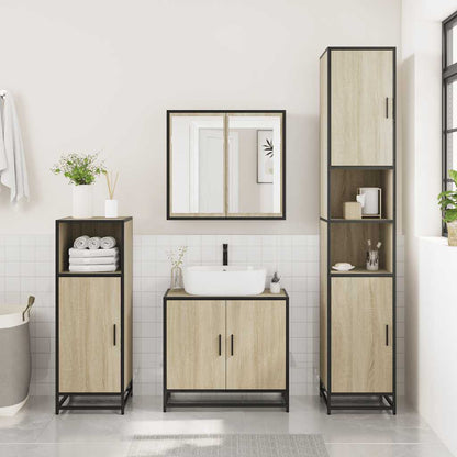 vidaXL Ensemble de meubles de salle de bain 2 pièces Aggloméré chêne Sonoma
