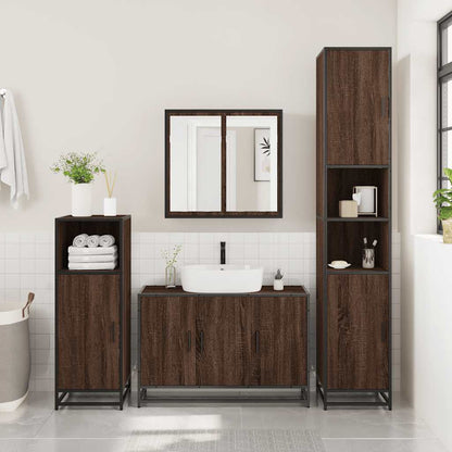vidaXL Ensemble de meubles de salle de bain 2 pcs Aspect chêne marron Bois d'ingénierie