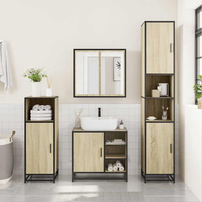 vidaXL Ensemble de meubles de salle de bain 2 pièces Aggloméré chêne Sonoma
