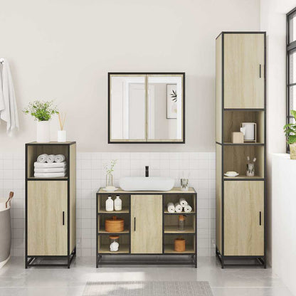 vidaXL Ensemble de meubles de salle de bain 2 pièces Aggloméré chêne Sonoma