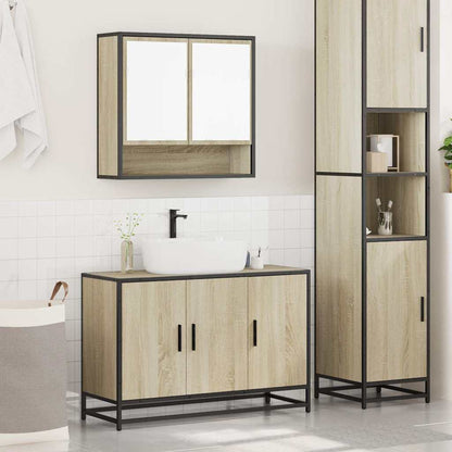 vidaXL Ensemble de meubles de salle de bain 2 pièces Aggloméré chêne Sonoma