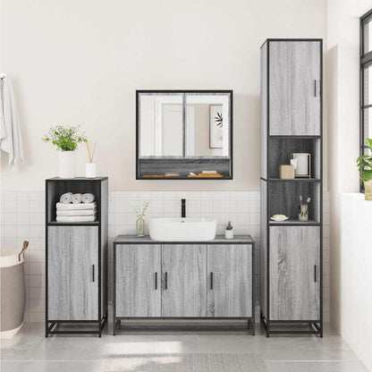 vidaXL Ensemble de meubles de salle de bain 2 pcs Gris Chêne Sonoma Aggloméré