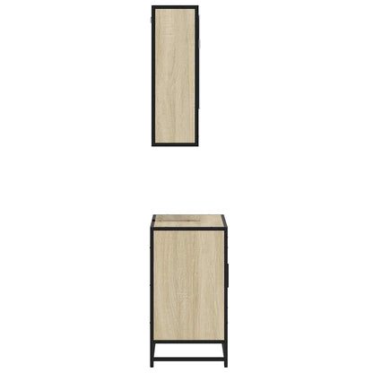 vidaXL Ensemble de meubles de salle de bain 2 pièces Aggloméré chêne Sonoma