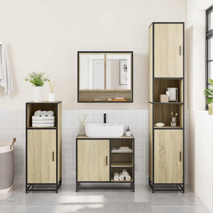 vidaXL Ensemble de meubles de salle de bain 2 pièces Aggloméré chêne Sonoma
