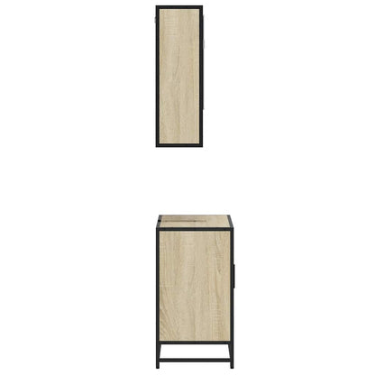 vidaXL Ensemble de meubles de salle de bain 2 pièces Aggloméré chêne Sonoma