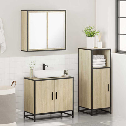 vidaXL Ensemble de meubles de salle de bain 3 pcs Chêne Sonoma Aggloméré