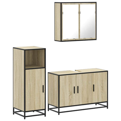 vidaXL Ensemble de meubles de salle de bain 3 pcs Chêne Sonoma Aggloméré