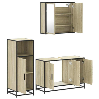 vidaXL Ensemble de meubles de salle de bain 3 pcs Chêne Sonoma Aggloméré