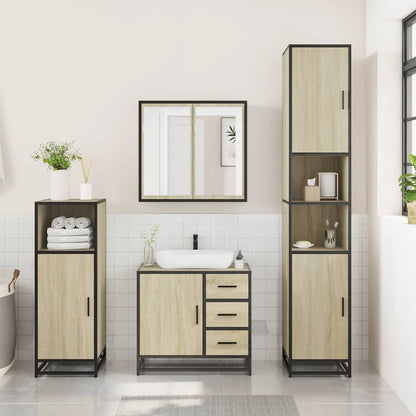 vidaXL Ensemble de meubles de salle de bain 3 pcs Chêne Sonoma Aggloméré