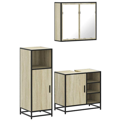 vidaXL Ensemble de meubles de salle de bain 3 pcs Chêne Sonoma Aggloméré