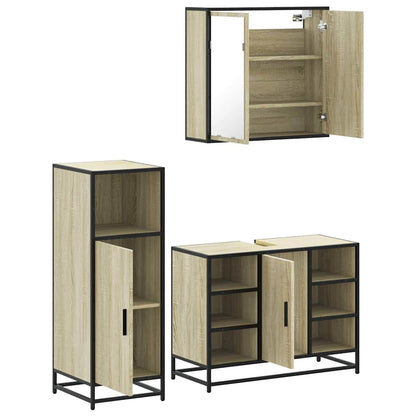 vidaXL Ensemble de meubles de salle de bain 3 pcs Chêne Sonoma Aggloméré