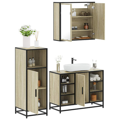 vidaXL Ensemble de meubles de salle de bain 3 pcs Chêne Sonoma Aggloméré