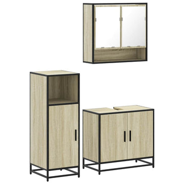 vidaXL Ensemble de meubles de salle de bain 3 pcs Chêne Sonoma Aggloméré