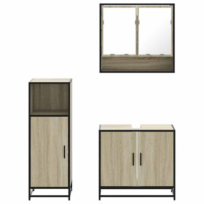 vidaXL Ensemble de meubles de salle de bain 3 pcs Chêne Sonoma Aggloméré