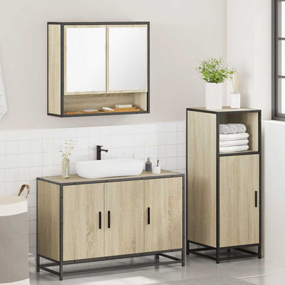 vidaXL Ensemble de meubles de salle de bain 3 pcs Chêne Sonoma Aggloméré