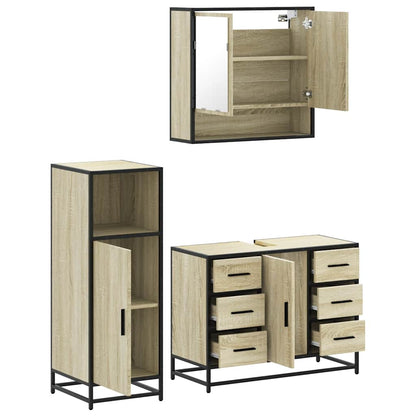 vidaXL Ensemble de meubles de salle de bain 3 pcs Chêne Sonoma Aggloméré