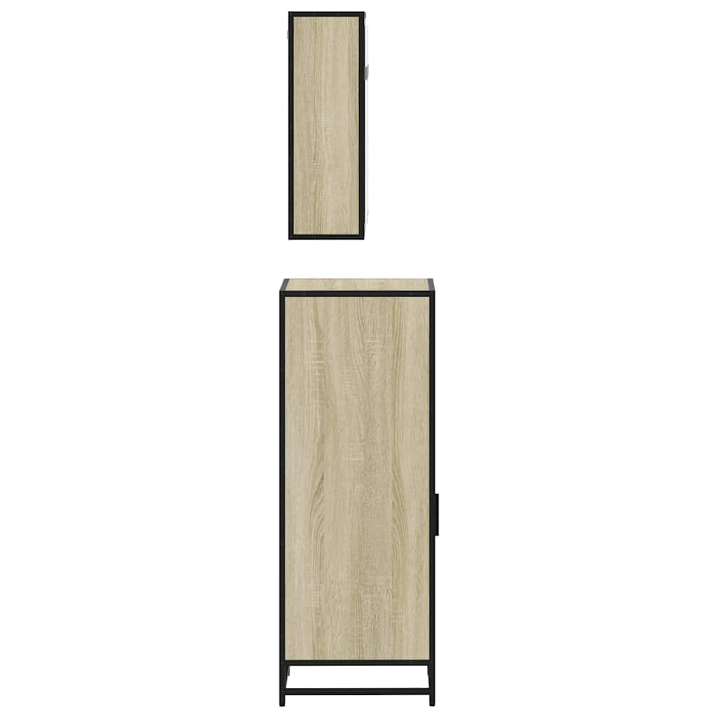 vidaXL Ensemble de meubles de salle de bain 3 pcs Chêne Sonoma Aggloméré