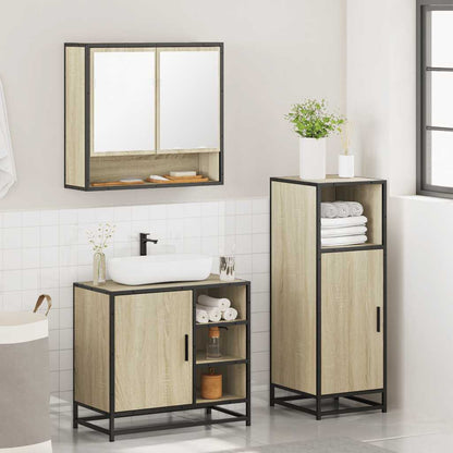 vidaXL Ensemble de meubles de salle de bain 3 pcs Chêne Sonoma Aggloméré