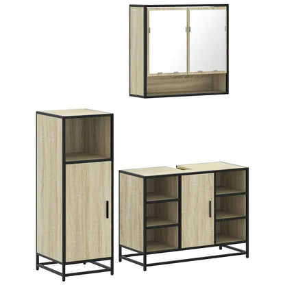 vidaXL Ensemble de meubles de salle de bain 3 pcs Chêne Sonoma Aggloméré