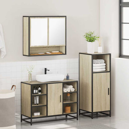 vidaXL Ensemble de meubles de salle de bain 3 pcs Chêne Sonoma Aggloméré