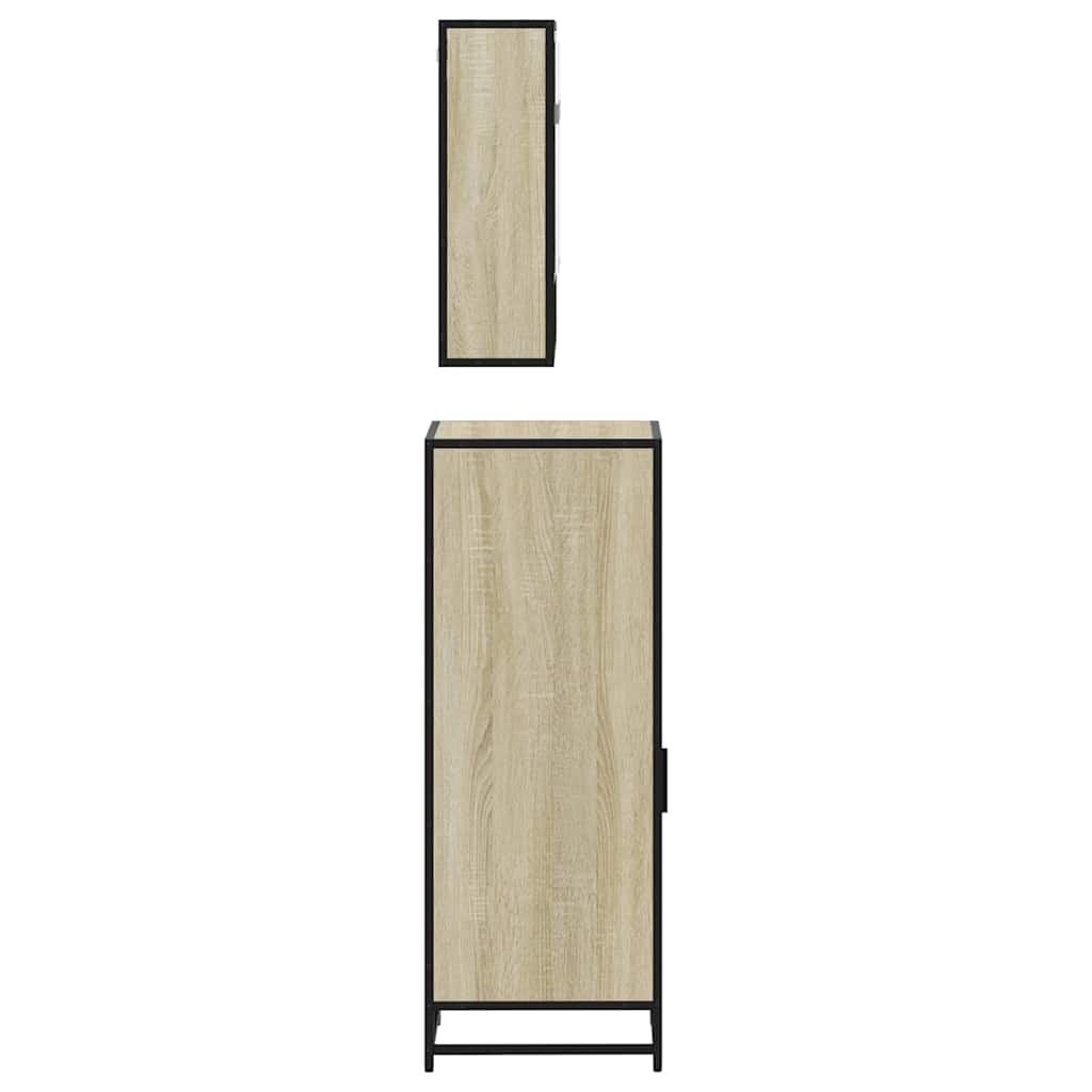 vidaXL Ensemble de meubles de salle de bain 3 pcs Chêne Sonoma Aggloméré