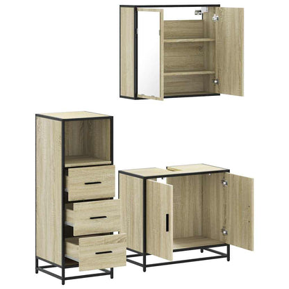 vidaXL Ensemble de meubles de salle de bain 3 pcs Chêne Sonoma Aggloméré
