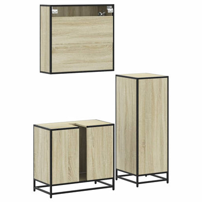 vidaXL Ensemble de meubles de salle de bain 3 pcs Chêne Sonoma Aggloméré