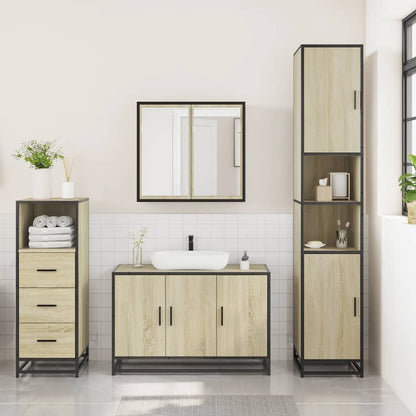 vidaXL Ensemble de meubles de salle de bain 3 pcs Chêne Sonoma Aggloméré
