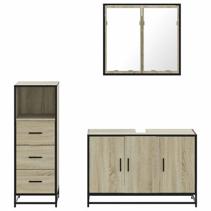 vidaXL Ensemble de meubles de salle de bain 3 pcs Chêne Sonoma Aggloméré