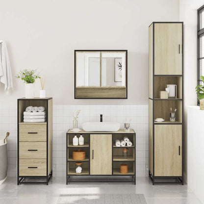 vidaXL Ensemble de meubles de salle de bain 3 pcs Chêne Sonoma Aggloméré
