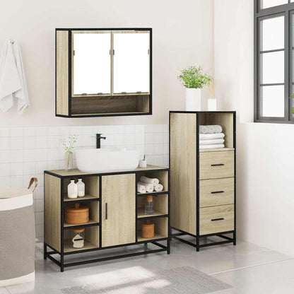 vidaXL Ensemble de meubles de salle de bain 3 pcs Chêne Sonoma Aggloméré
