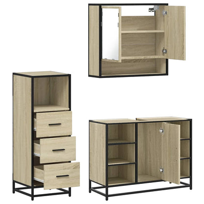 vidaXL Ensemble de meubles de salle de bain 3 pcs Chêne Sonoma Aggloméré