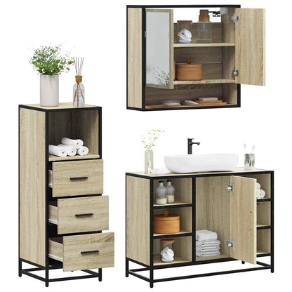 vidaXL Ensemble de meubles de salle de bain 3 pcs Chêne Sonoma Aggloméré