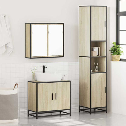 vidaXL Ensemble de meubles de salle de bain 3 pcs Chêne Sonoma Aggloméré