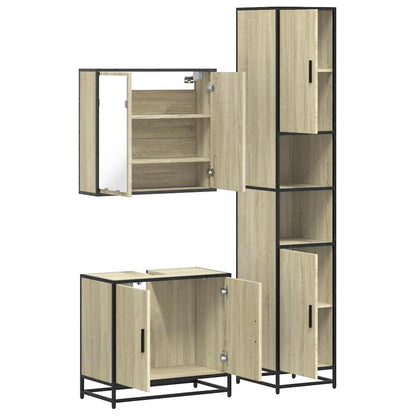 vidaXL Ensemble de meubles de salle de bain 3 pcs Chêne Sonoma Aggloméré