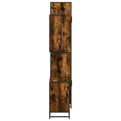 vidaXL Ensemble de meubles de salle de bain 3 pièces Chêne fumé Bois d'ingénierie