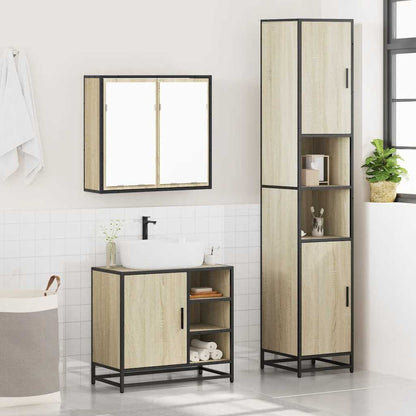 vidaXL Ensemble de meubles de salle de bain 3 pcs Chêne Sonoma Aggloméré