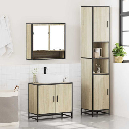 vidaXL Ensemble de meubles de salle de bain 3 pcs Chêne Sonoma Aggloméré