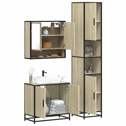 vidaXL Ensemble de meubles de salle de bain 3 pcs Chêne Sonoma Aggloméré