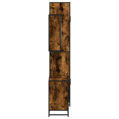 vidaXL 3-tlg. Badmöbel-Set Räuchereiche Holzwerkstoff