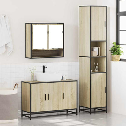 vidaXL Ensemble de meubles de salle de bain 3 pcs Chêne Sonoma Aggloméré