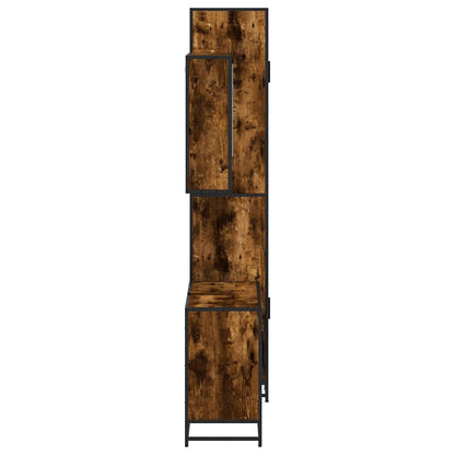 vidaXL 3-tlg. Badmöbel-Set Räuchereiche Holzwerkstoff