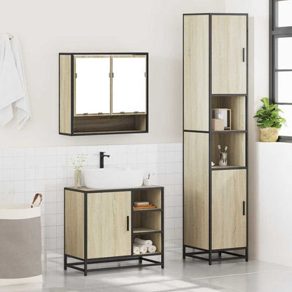 vidaXL Ensemble de meubles de salle de bain 3 pcs Chêne Sonoma Aggloméré