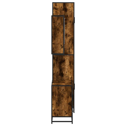 vidaXL 3-tlg. Badmöbel-Set Räuchereiche Holzwerkstoff