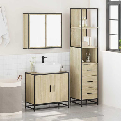vidaXL Ensemble de meubles de salle de bain 3 pcs Chêne Sonoma Aggloméré