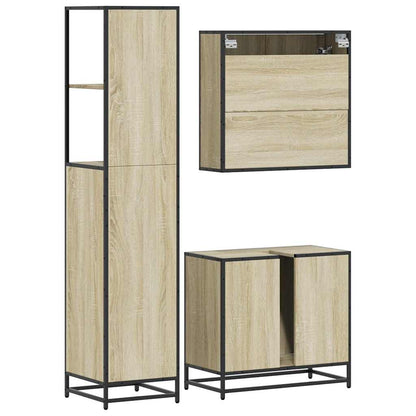 vidaXL Ensemble de meubles de salle de bain 3 pcs Chêne Sonoma Aggloméré