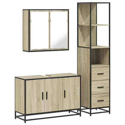 vidaXL Ensemble de meubles de salle de bain 3 pcs Chêne Sonoma Aggloméré