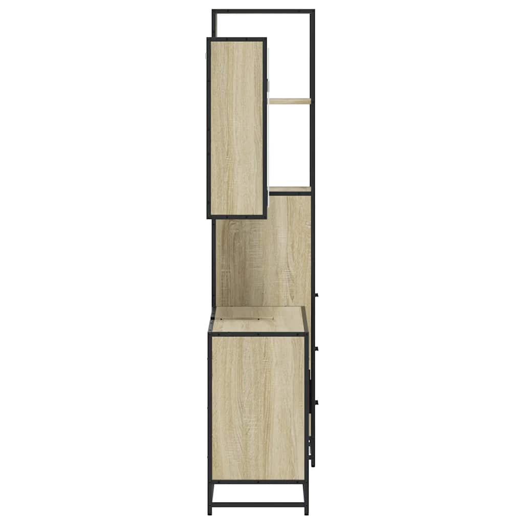 vidaXL Ensemble de meubles de salle de bain 3 pcs Chêne Sonoma Aggloméré