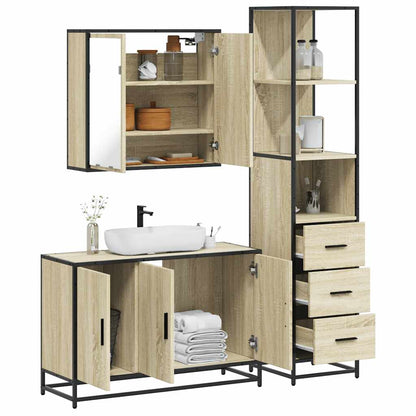 vidaXL Ensemble de meubles de salle de bain 3 pcs Chêne Sonoma Aggloméré